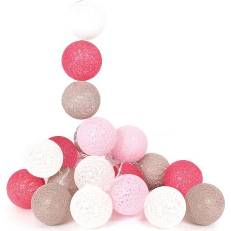 Guirlande Lumineuse à Led "20 Boules" 372cm Taupe (1/2)
