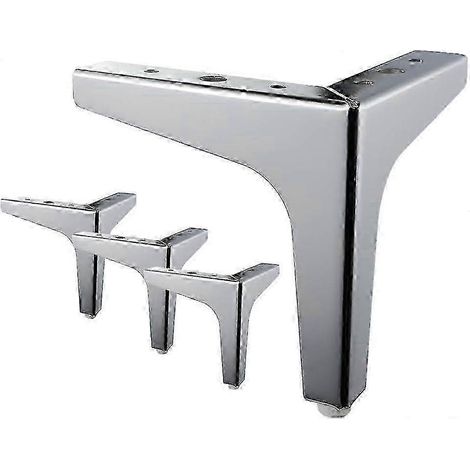 Pieds de meubles triangulaires en métal (largeur x hauteur), compatibles avec armoires, canapés, bancs, étagères et repose-pieds. Lot de 4, 66 cm (26 pouces). (1/5)
