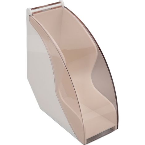 Filtre à café boîte de rangement poussière en plastique blanc, support pour filtres à café manuel avec couvercle. (1/5)