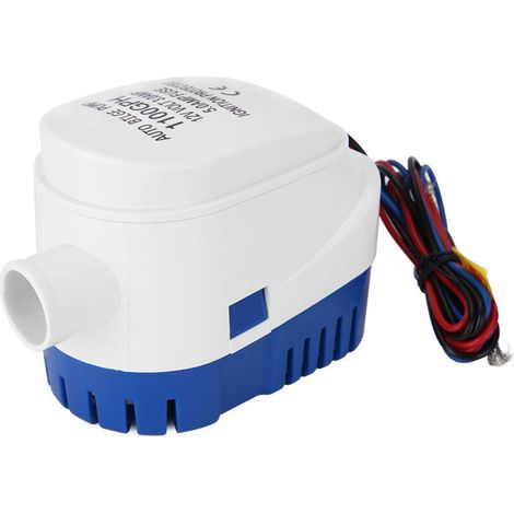 Pompe de cale automatique 12V 1100 GPH avec interrupteur à flotteur – Pour bateau, sous-marin, évacuation eau de mer ou douce, débit élevé, filtre amovible, installation facile (1/4)