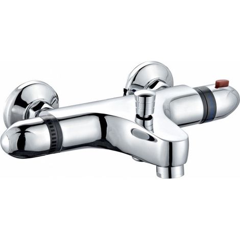 Edouard Rousseau – Mitigeur Thermostatique Bain-Douche ONYX Chromé – Cartouche Thermostatique – Aérateur Grand Débit – Inverseur Intégré (1/3)