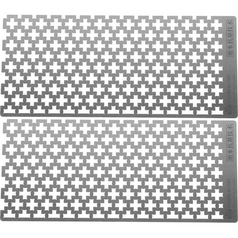 Règle de peinture Hemobllo en acier inoxydable (lot 2) avec motif (1/5)