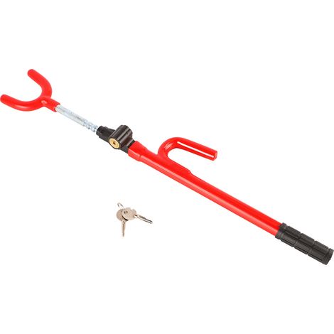 Antivol de volant universel en forme de harpon, réglable, pour voiture, fourgonnette, camion, SUV, avec 2 clés (1/5)