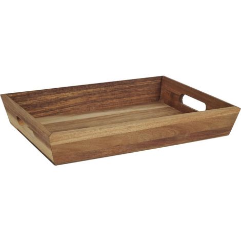 Plateau de Service en Bois "Acacia" 32cm Marron