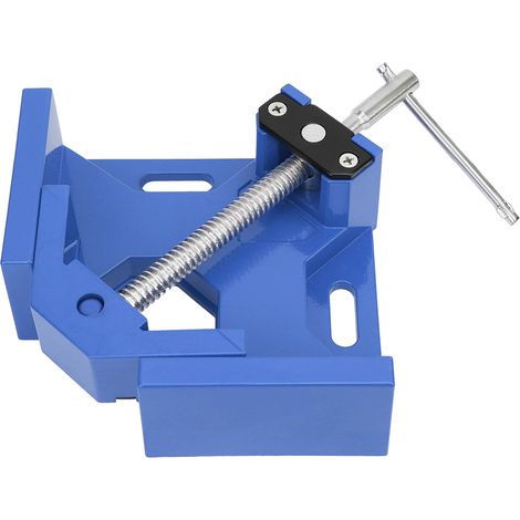 Étau à angle droit à 90 degrés avec poignée en T, fixation rapide pour le travail du bois (bleu) (1/5)