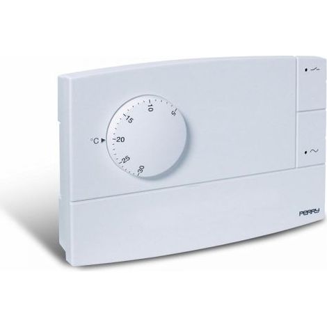 PerryTermostato Elettronico Bianco Spia e Regolazione Temperatura 230V - 1TPTE500B