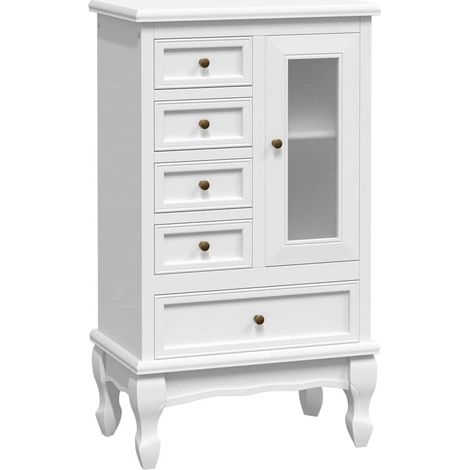 Maison Exclusive - Armadietto con 5 Cassetti e 2 Ripiani Bianco (1/5)