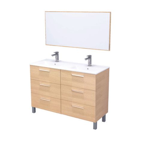 ONDEE ZEN - Meuble à poser PALLAS - 120cm - Chêne clair - Mélaminé - PEFC