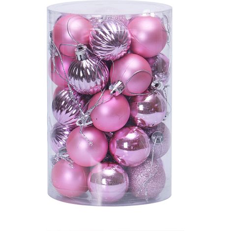 Boule De Noel - 34 Pièces - Diamètre 4 Cm - Résistant Aux Chocs - Pour Arbre De Noël Mariage Fête Anniversaire - Lot Complet (1/5)