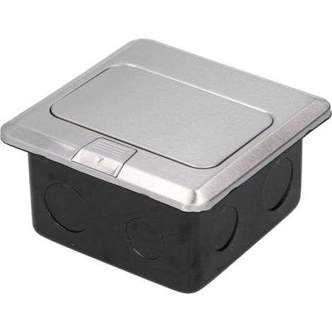 Prise de terre encastrée en acier inoxydable, norme UE, avec outil d'installation, 250 V CA
