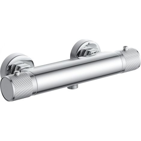 Thermostatic Shower Mixer Tap,Thermostatic Shower Faucet with Safety Stop at 38°C,Chrome (1/5)