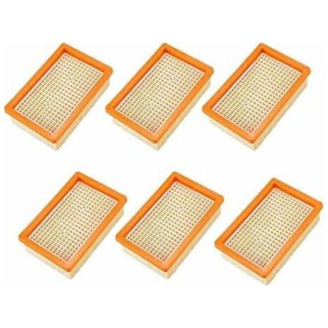 Lot de 6 Filtres pour Aspirateur Karcher MV4 MV5 MV6 WD4 WD5 WD6, PièCes de Rechange Filtre HéPatique (1/4)