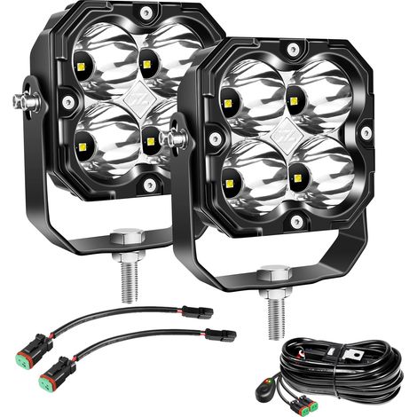 Lampe de travail, 30W, luminosité 5500K, 2x30W Spot DT Fil, 3000LM-b (1/2)