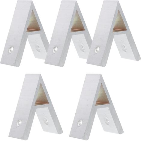 Équerres D'angle en Profilé D'aluminium 45° 5 Pcs Alliage D'aluminium Argenté, pour Profilés D'extrusion Aluminium, Usage Machine Guards et Projets de Robotique (1/5)