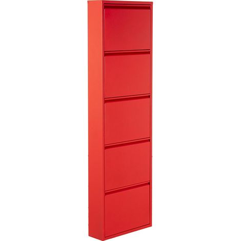 Range chaussures rouge élégant pour maison chic - Rouge mat (1/5)