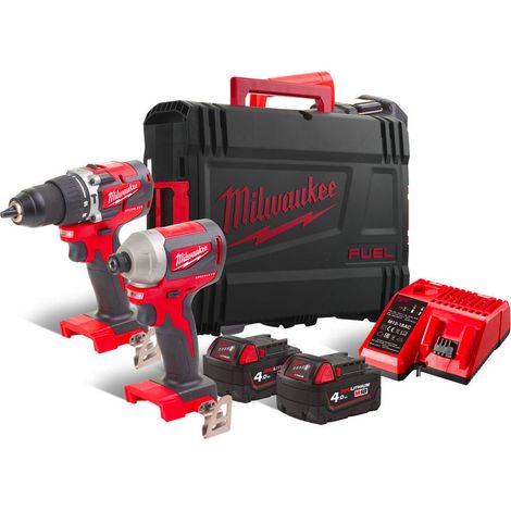 Kit de paquete de energía Milwaukee Batería recargable M18 CBLPP2A-402C de 18 V y 4 Ah (1/2)