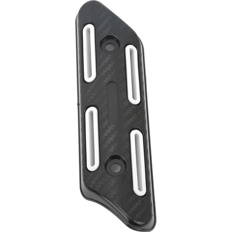 Protège-échappement universel pour tubes 27-51mm, motos, quads, VTT, scooters, blanc, bouclier thermique résistant à la chaleur. (1/5)