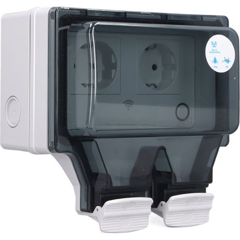 Prise murale extérieure étanche IP66 résistante à la pluie, compatible Wi-Fi, type 86, 16 A, prise UE, 110-250 V, SNW-2SR (1/5)