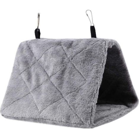 Tente hamac chaude en peluche pour oiseaux et petits animaux, abri douillet suspendu pour cage d'oiseaux, accessoire confortable pour hiver (1/5)
