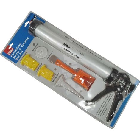 Hilka 66855006 Professional mortaio e stuccatura Gun set – argento