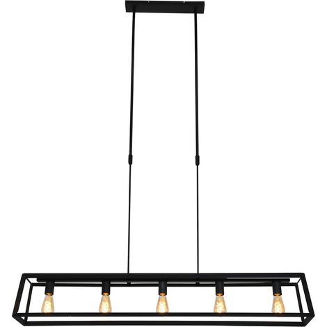 Mexlite - lámpara colgante - Buckley - negro - metal - gran (1/4)