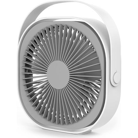 USB-Ventilator, tragbarer USB-Tischventilator, 360° drehbarer, leiser Tischventilator mit 3 einstellbaren Geschwindigkeiten, Mini-USB-Tischventilator für Zuhause und Büro - Fei (1/5)
