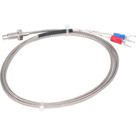 Sonde thermocouple Type K M6, câble 1 m, plage 0‑400℃, pour mesures industrielles précises (1/5)