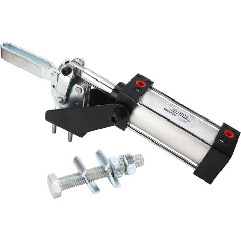 Pince pneumatique cylindrique à barre en U, fixation rapide pour menuiserie, maintien par air, capacité 500 kg, étau à vérin pour serrage industriel. (1/5)