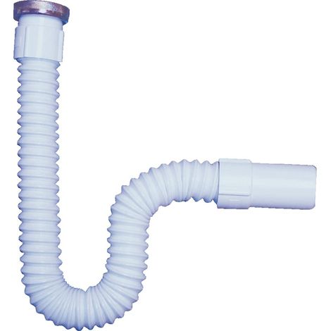 Flexibler, dehnbarer Siphon mit Ringrohr aus PVC Ø40X49 zum Kleben 40