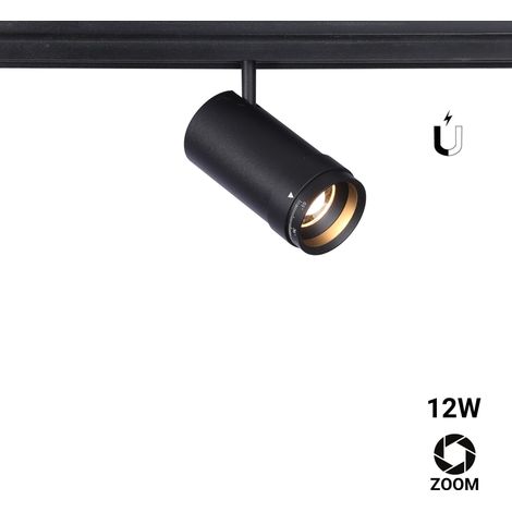 LED-Schienenstrahler für Magnetschienen mit Zoom 10-55° - 48V -