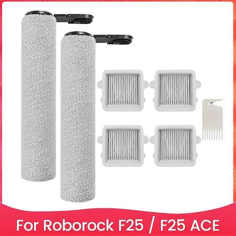 Kit d'accessoires de rechange pour aspirateur Roborock F25 / F25 ACE, comprenant 2 brosses rotatives et 4 filtres. (1/5)