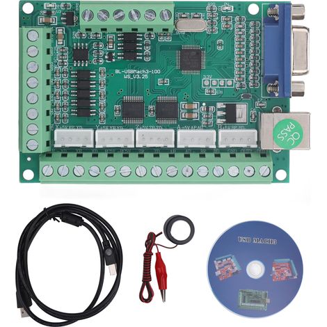 Carte de contrôle CNC USB 5 axes V3.25 pour fraiseuse et graveuse, avec sonde Z, alimentation 12-24V, interface plug-and-play (1/5)