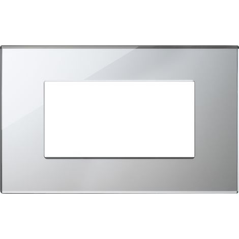 VIMAR - 22654.75 Placca 4M argento ghiaccio