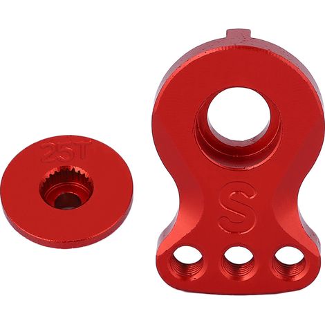 25T Puffer-Metall-Stahl-Ringzahnradarm für 1/10 1/8 RC-Fahrzeuge (S-Modell) (N10220R Rot)