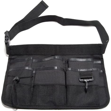 Ceinture porte-outils unisexe pratique, Ceinture d'outils de travail avec 7 poches, Ceinture de menuisier, Noir (1/5)