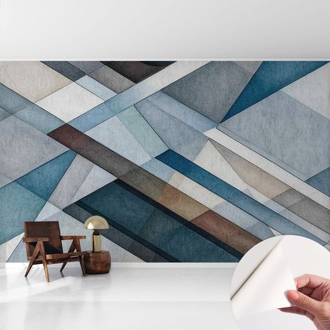 Carta da parati adesiva - lavabile - decorazione murale - per cucina - pellicola decorativa Geometria astratta 416x254 cm (1/5)