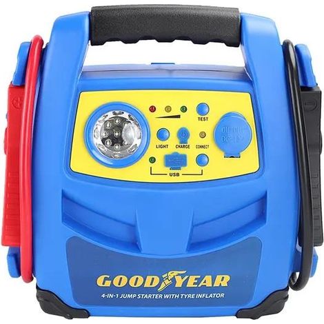 GOODYEAR JUMP STARTER AIR COMPRESSOR POWER BANK CHARGER 4 IN 1 12V 901040