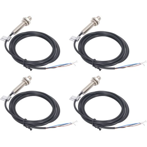4 induktive Näherungsschalter, 8 mm Durchmesser, NPN-Ausgang, 3-adriger Öffnerkontakt, 6–36 V DC (1/5)