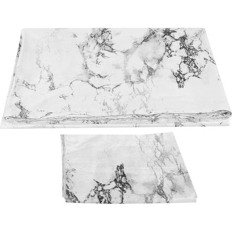 Parure de lit imprimée marbre, housse de couette polyester 150x200cm avec taie d'oreiller, linge de maison, ensemble 2 pièces. (1/5)
