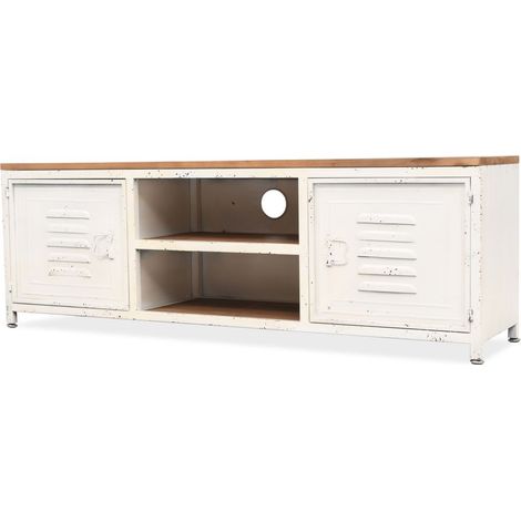 Mobile TV Buffet TV Mobile TV dal design pratico 120 cm bianco 2502292