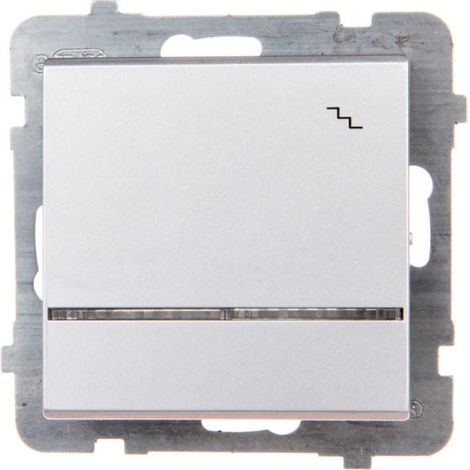 Sonata Treppenschalter mit Beleuchtung, matt silber ŁP-3RS/m/38