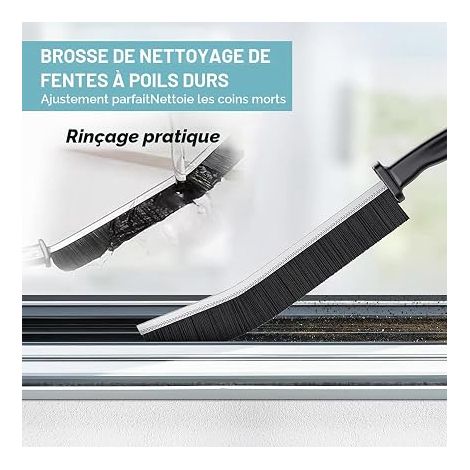 Brosse de Nettoyage, Brosse Nettoyage Salle de Bain, Brosse Joint Carrelage, Brosse à Joint Poils Durs pour Cuisine, Salle de Bain, Rainure Fenêtre (1/4)