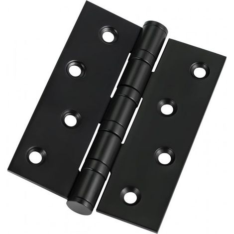 Charnière de porte en acier inoxydable Parfaite pour la plupart des portes en bois et en métal 1 pièce, noire (1/5)