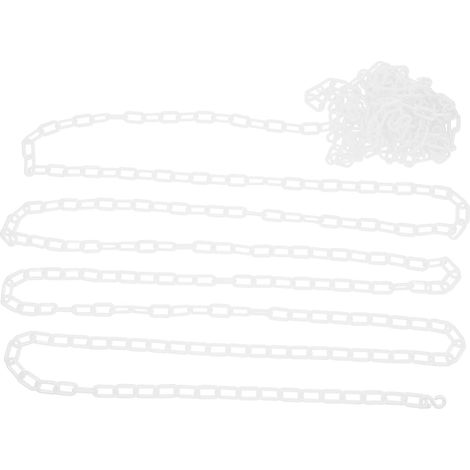 Chaîne de sécurité GARVALON en plastique blanc de 6 mm 10 (1/5)