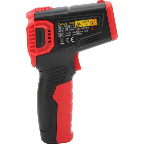 Thermomètre infrarouge industriel HT650A (-50°C à 380°C), pistolet de mesure de température haute précision pour liquides, huile et eau, usage culinaire et pâtisserie, sans piles incluses (1/5)