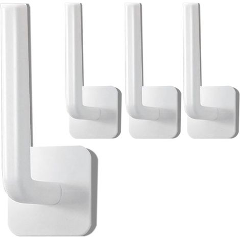 pièces - Crochet - Crochets - Crochet à clés - Crochet à vêtements - Crochets à serviettes - Porte-chapeaux - Autocollant - Pour salle de bain, salon, Cuisine - ABS - Wit - 713,66,6 cm (1/5)