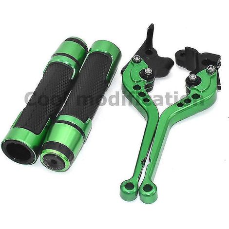 Accessoires pour moto Bajaj Dominar 400 2017-2018 : poignées de guidon en aluminium usiné CNC (vert) (1/5)