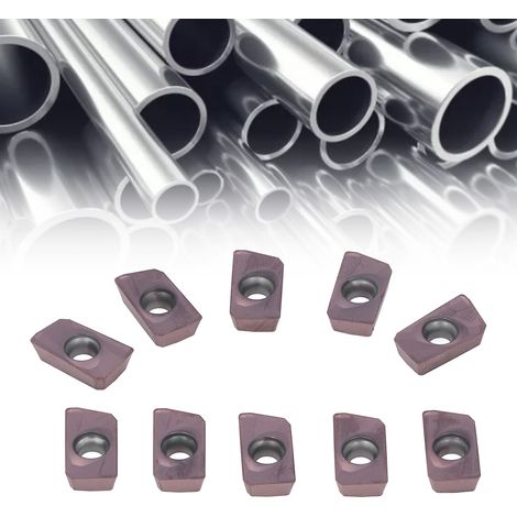 Jeu de 10 plaquettes carbure pour usinage CNC, porte-fraise carbure indexable, outil de coupe pour tour à métaux APMT1604PDER-H2 (1/5)