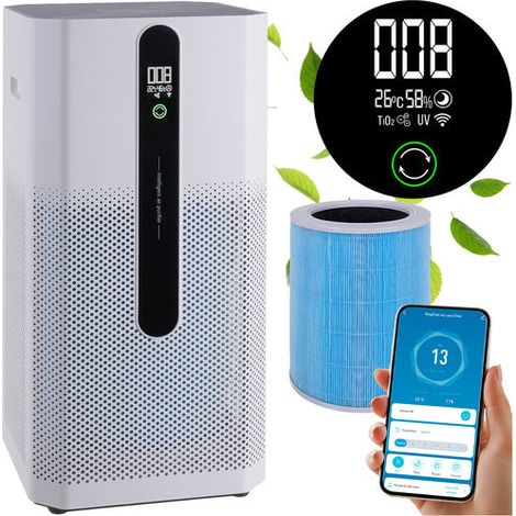 Purificateur dair avec filtre hepa h12 ionisation et controle wi fi (1/5)