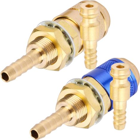 M6 Ensemble de connecteurs Rapides Adaptateur de gaz refroidi à l'eau Rapide Torche de soudage Raccord Rapide pour raccord de Torche de soudage MIG TIG pour Torche de soudage (2 pièces) (1/5)